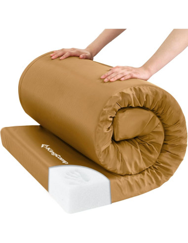 Colchoneta de Camping KingCamp 210x100 cm Espuma Alta Resiliencia