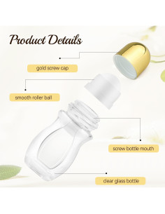 6 Botellas de Vidrio Roll On 30ml Glasstore Reutilizables 2