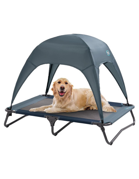 Cama Elevada para Perros Timber Ridge con Toldo Desmontable