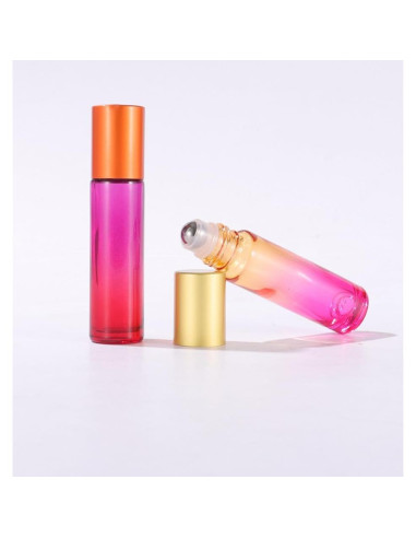 10 Botellas de Rodillo de Vidrio YORROR 10ml Morado Reutilizables