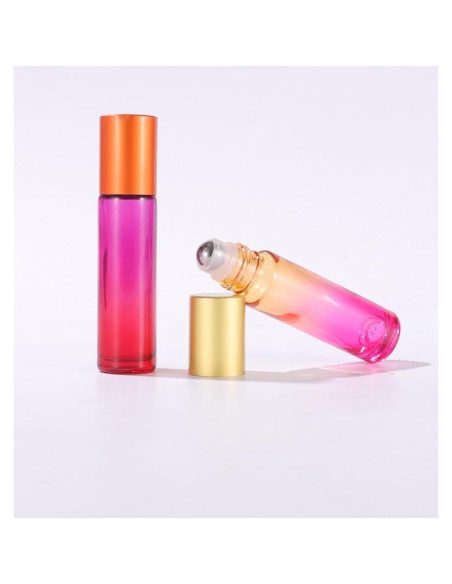 10 Botellas de Rodillo de Vidrio YORROR 10ml Morado Reutilizables