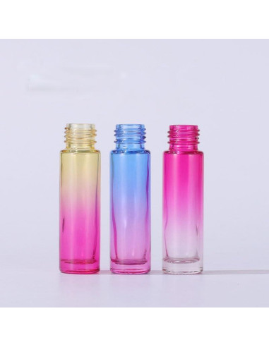 10 Botellas de Rodillo de Vidrio YORROR 10ml Morado Reutilizables