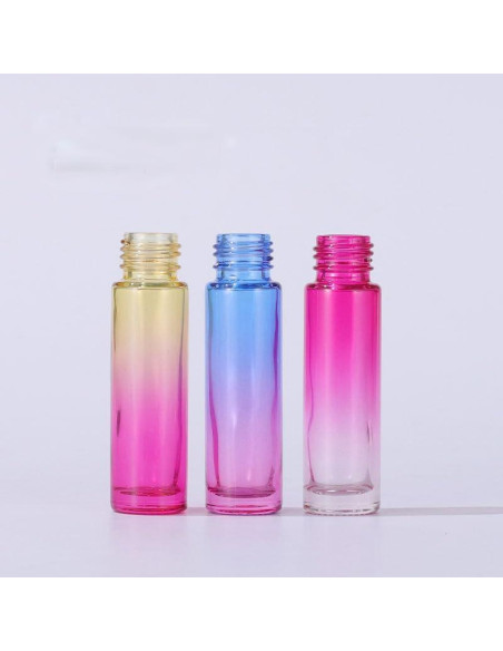 10 Botellas de Rodillo de Vidrio YORROR 10ml Morado Reutilizables