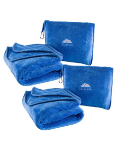 Mantas de Viaje BlueHills 2 Piezas Compactas Azul Real