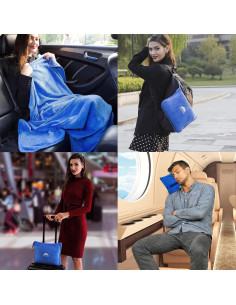 Mantas de Viaje BlueHills 2 Piezas Compactas Azul Real 2