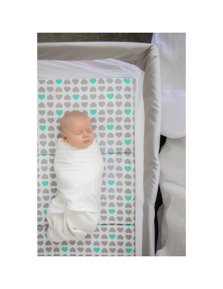 Cuna Portátil My Crib Regalo 2 en 1 Gris con Bolsa de Transporte