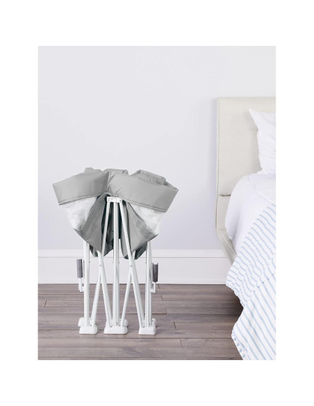 Cuna Portátil My Crib Regalo 2 en 1 Gris con Bolsa de Transporte