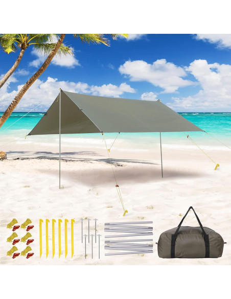 Toldo de Camping GOCAPTAIN 3.05x2.74m Impermeable UV 50+