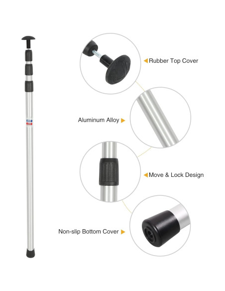 Poste Telescópico de Aluminio REDCAMP 90-230 cm Juego de 2