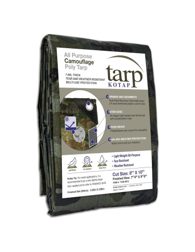 Lona Multiusos Kotap TCM-0810 Camuflaje 2.24 x 2.90 m