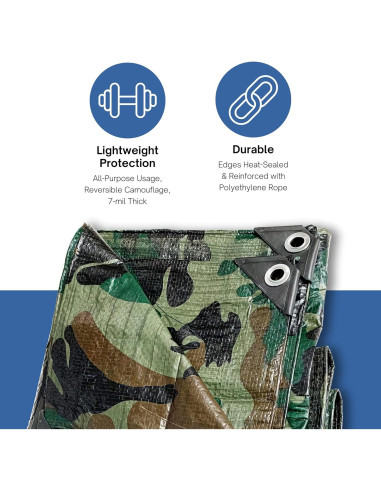 Lona Multiusos Kotap TCM-0810 Camuflaje 2.24 x 2.90 m