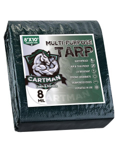 Lona Cartman Verde 8mil 2.44x3.05m Impermeable para Camping