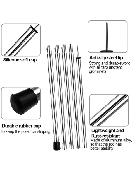 Poste Telescópico Ajustable SAN LIKE para Camping y Refugios