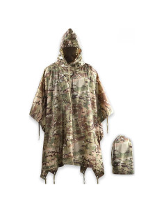 Poncho Táctico de Lluvia M-Tac - Impermeable Camuflaje Unisex