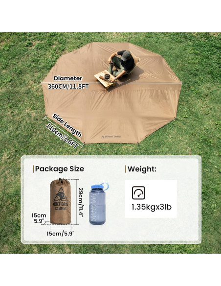 Tienda de Camping OneTigris Rock Fortress 6 Personas Impermeable