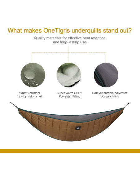 Hamaca Caliente OneTigris ROCDOMUS + Aislante 2.8m