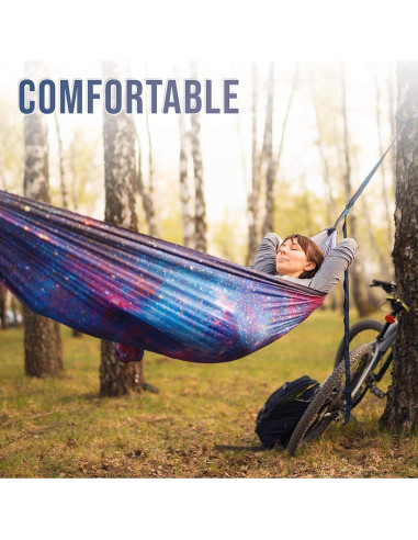 Hamaca de Camping Foxelli con Correas y Lona de Lluvia