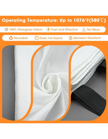 Manta de Fuego DOKIBI 101.6x101.6cm Fibra de Vidrio Retardante