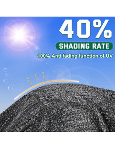 Tela de Sombra Kesfitt 40% HDPE 0.91x3.05m para Jardín 2