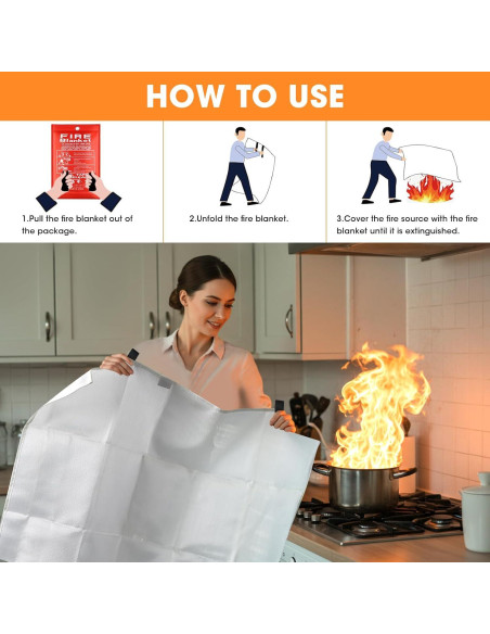 Manta de Fuego DOKIBI 101.6x101.6cm Fibra de Vidrio Retardante