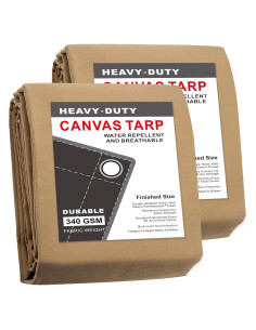 Lona CARTMAN Beige 8x10 pies 2PK Resistente al Agua