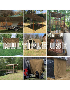 Lona CARTMAN Beige 8x10 pies 2PK Resistente al Agua 2