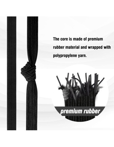 Cuerdas Bungee Rugtol 80 cm con Ganchos Metálicos - Paquete de 4