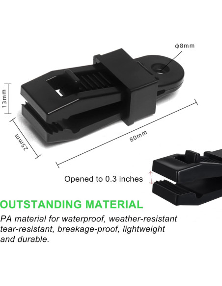 Pinzas para Lonas COCOMK 24 Pcs Alta Resistencia Impermeables