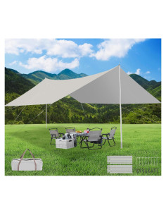 Toldo de Camping SHANQUAN 3.05x3.96m Impermeable UV con Postes