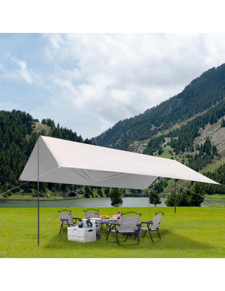 Toldo de Camping SHANQUAN 3.05x3.96m Impermeable UV con Postes