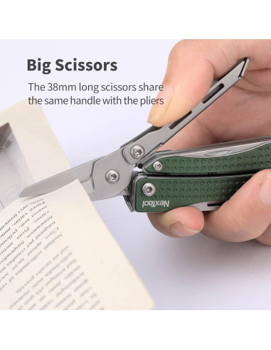 Multiherramienta de Llavero NEXTOOL 10 en 1 Verde EDC