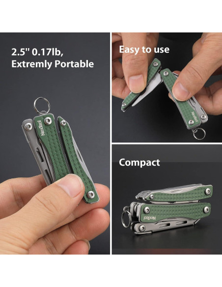 Multiherramienta de Llavero NEXTOOL 10 en 1 Verde EDC