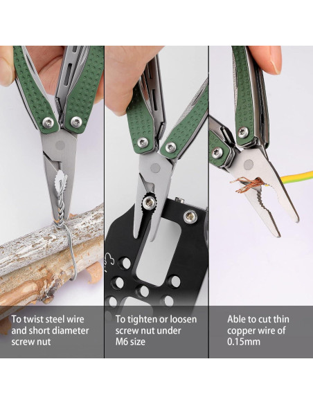 Multiherramienta de Llavero NEXTOOL 10 en 1 Verde EDC