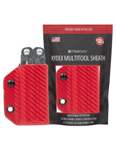 Funda Kydex Clip & Carry para Leatherman Wingman - Rojo