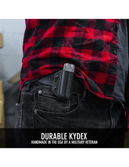 Funda Kydex Clip & Carry para Leatherman Wingman - Rojo