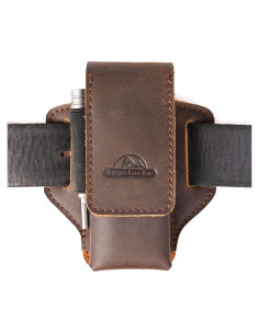Funda de Multiherramienta de Cuero Topstache Marrón Oscuro - Cierre Magnético