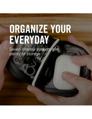 Funda Organizador de Herramientas Leatherman 7 Bolsillos Nylon Negro