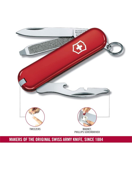 Cuchillo Suizo Victorinox Rally 9 Funciones Rojo 58mm