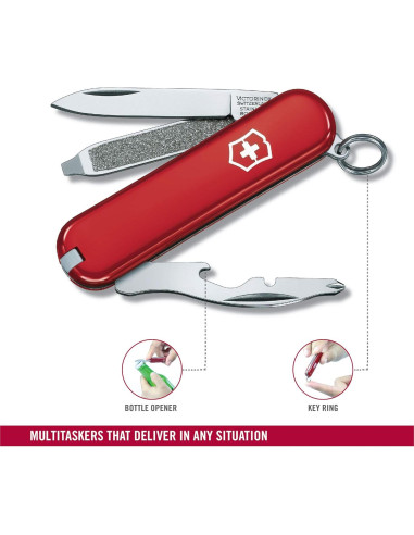 Cuchillo Suizo Victorinox Rally 9 Funciones Rojo 58mm