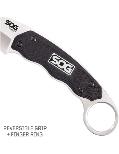 Cuchillo Karambit SOG Gambit 6.55 cm Fijo con Funda Ajustable