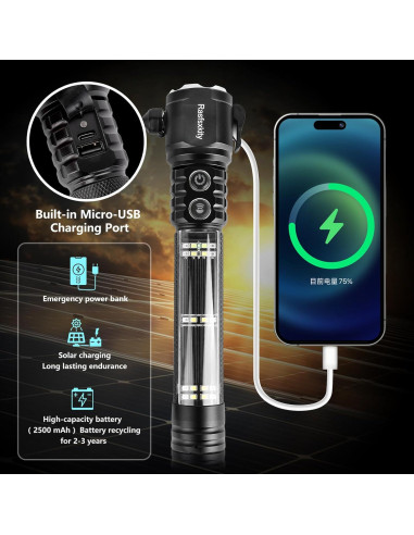 Kit de Emergencia Multifuncional Rasfsxkity con Linterna LED