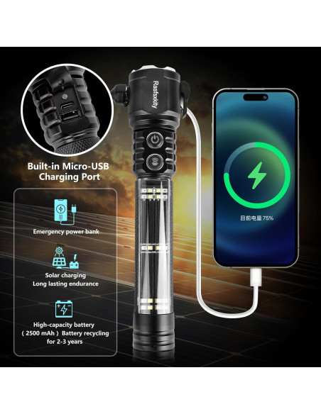 Kit de Emergencia Multifuncional Rasfsxkity con Linterna LED