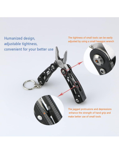 Multiherramienta de Bolsillo Lemiyoo 15 en 1 Acero Inoxidable Negro