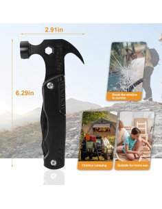 Martillo Multiherramienta 15 en 1 RUIQINQI Acero Inoxidable 2