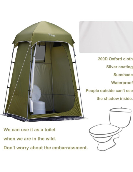 Carpa de Ducha Vidalido TP-6804-2 para Camping 5.5 kg