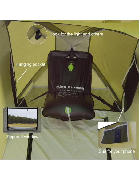 Carpa de Ducha Vidalido TP-6804-2 para Camping 5.5 kg