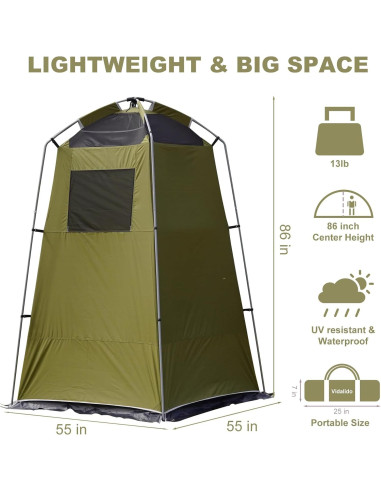 Carpa de Ducha Vidalido TP-6804-2 para Camping 5.5 kg