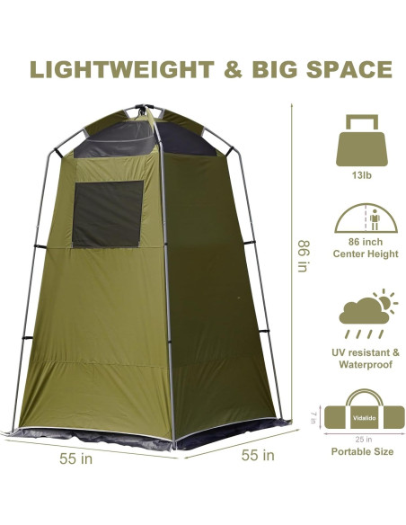 Carpa de Ducha Vidalido TP-6804-2 para Camping 5.5 kg