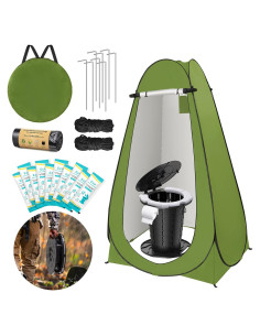 Inodoro Portátil BLIKA con Carpa Plegable y Gel Ecológico