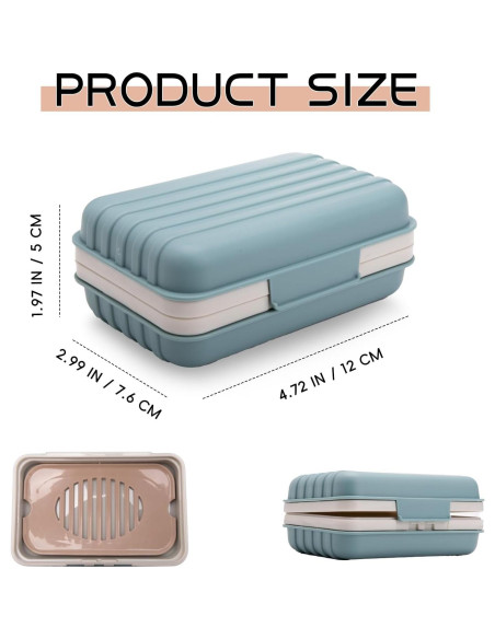 Contenedores de Jabón de Viaje XJMWXHFC 3 Piezas Multicolor